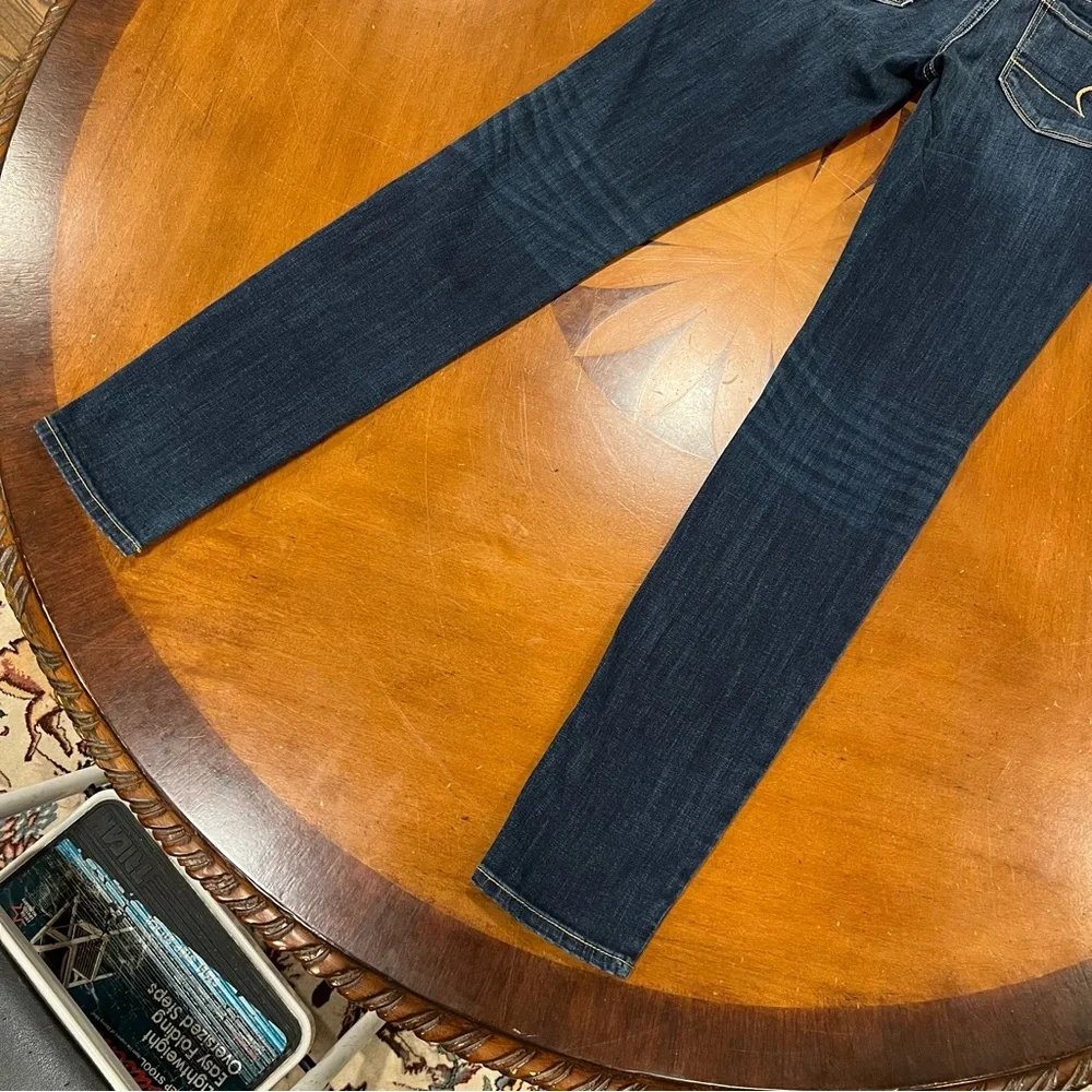 NWT American Eagle Outfitters AE Low Rise Jeggings Dark Indigo Wash 4R Stretch - Picture 7 of 16
